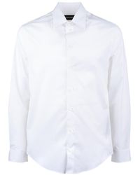 Emporio Armani - Stretch Cotton Poplin Shirt - Lyst