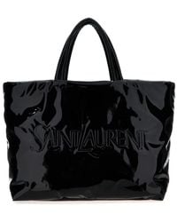 Saint Laurent - Maxi Patent Canvas Top-Handle Bag - Lyst