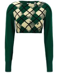 Burberry - Argyle Pattern Sweater Sweater, Cardigans - Lyst
