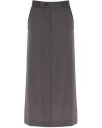 MM6 by Maison Martin Margiela - Maxi Skirt With Tieable Panel - Lyst