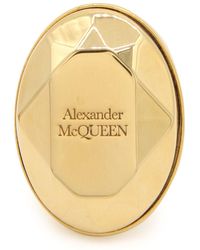 Alexander McQueen - Antique Metal The Faceted Stone Ring - Lyst