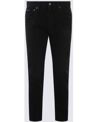 Dolce & Gabbana - Black Cotton Blend Essentials Jeans - Lyst