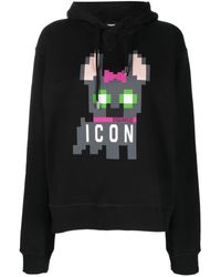 DSquared² - Icon Hilde Cotton Hoodie - Lyst