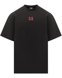 M44 LABEL GROUP - 44 Label Group T-shirt Black Logo Red Men's - Lyst