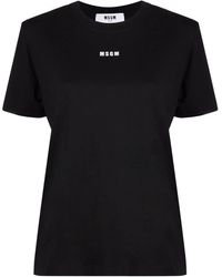 MSGM Logo-print Short-sleeved T-shirt - Black