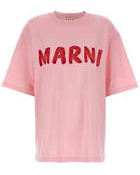 Marni - Logo Print T-Shirt - Lyst