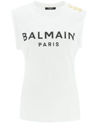 Balmain - Logo Top With Buttons - Lyst