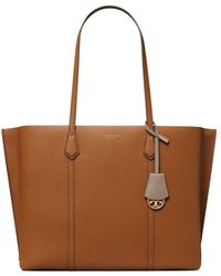 Tory Burch - Leather Logo-Print Tote Bag - Lyst