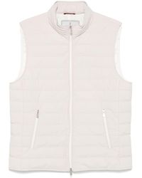 Brunello Cucinelli - Quilted High-Neck Gilet With Zip - Lyst