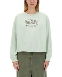 Ganni - Oversize Sweatshirt - Lyst