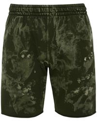 Off-White c/o Virgil Abloh Green Vintage Bleach Bermuda Shorts