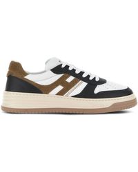 Hogan - Smooth Leather And Suede H630 Sneakers Shoes - Lyst