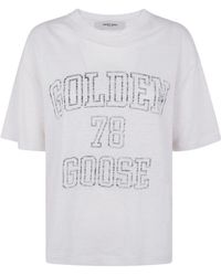 Golden Goose - Linen T-Shirt - Lyst