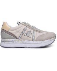 Premiata - 'Conny' Leather And Nylon Sneakers - Lyst