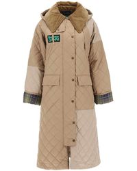 BARBOUR X GANNI - Burghley Quilted Trench Coat - Lyst