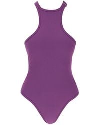 The Attico - Ribbed Lycra One-Piece Swims - Lyst