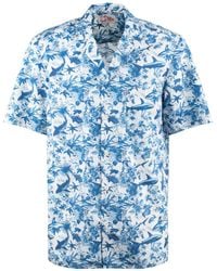 Mc2 Saint Barth - Cotton Shirt With Shark Print - Lyst