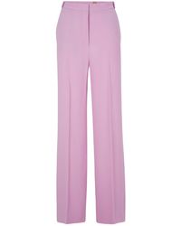 BOSS - Regular-fit Trousers With Flared Leg - Lyst