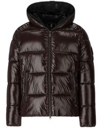 Save The Duck - Edgard Brown Hooded Padded Jacket - Lyst