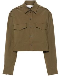 Victoria Beckham - Cropped Military Shirt - Lyst