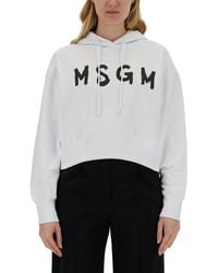 MSGM - Sweatshirt With Logo - Lyst