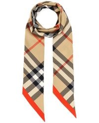 Burberry - Silk Scarf - Lyst