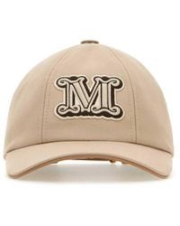 Max Mara - Sand Cotton Libero Baseball Cap - Lyst