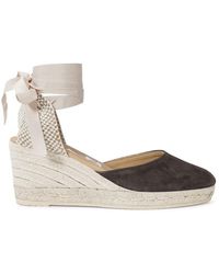 Manebí - Hamptons Suede Wedge With Lace-Up - Lyst