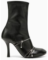 Burberry - Peep Boot With Zips - Lyst