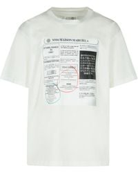 MM6 by Maison Martin Margiela - T-Shirt With Journalistic Print - Lyst