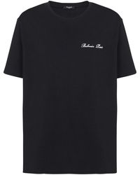 Balmain - T-Shirt With Embroidery - Lyst