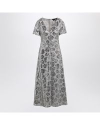 ROTATE BIRGER CHRISTENSEN - Light Chiffon Midi Dress With Sequins - Lyst