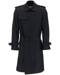 Burberry - Double-Breasted Silk Blend Trench Coat - Lyst