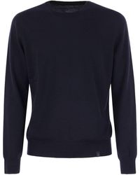 Fay - Wool Crew-Neck Pullover - Lyst