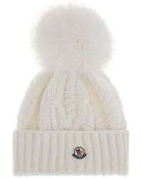 Moncler - Cashmere Blend Hat With Pom-Pon - Lyst