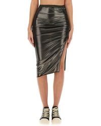Rick Owens - Draped Midi Skirt - Lyst