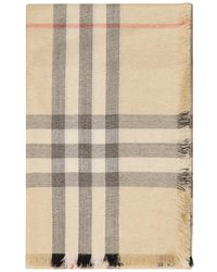 Burberry - Mu Mtlc Gc Lw Wool Scf Scarve - Lyst