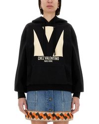 Valentino Garavani - Cotton Hoodie With Print - Lyst