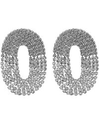 Silvia Gnecchi - 'Liberty One' Metallic Earings With Rear Closure And Oval Shape - Lyst