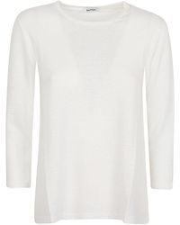 Base London - Linen Jersey Long Sleeve T-Shirt - Lyst