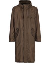 Herno - Hooded Techno Fabric Raincoat - Lyst