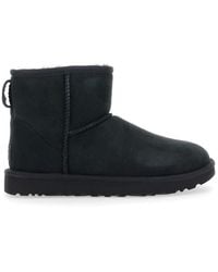 UGG - 'Classic Mini' Ankle Boots With Logo Patch On The Rear - Lyst