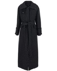 Pinko - 'Paquita' Rhinestoned Coat With Belt - Lyst