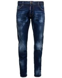 DSquared² - Straight Jeans With Logo Patch And Faded Effect - Lyst