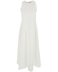 Antonelli - 'Monsen' Whote Crewneck Sleeveless Dress - Lyst