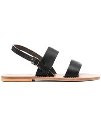 K. Jacques - Barigoule Leather Flat Sandals - Lyst