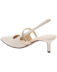 Brunello Cucinelli - Ivory Slingback Pumps With Monile Strap - Lyst