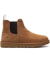 UGG - Debossed-Logo Shearling Ankle Boots - Lyst