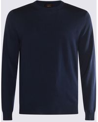 Zanone - Dark Blue Wool Knitwear - Lyst
