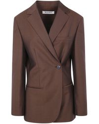 Rohe - Dual Tone Pique Overlap Suit Jacket - Lyst